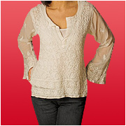 Chikan Embroidered Top